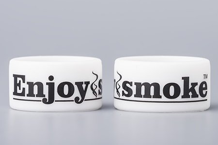 Декоративне силиконове кільце Vape Band - Enjoy Smoke (біле)