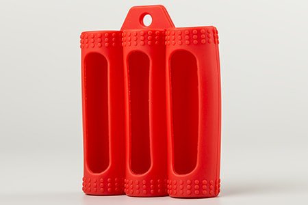 Резиновый чехол Coil Master для аккумуляторов 3х18650 - красный