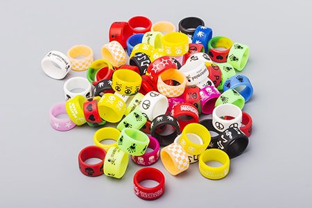 Декоративное силиконовое кольцо Vape Band (широкое, разные цвета)